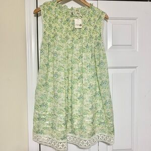 Free People Floral Lacy Shea Dainty Dress Womens Undersea Small NEW